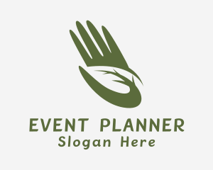 Eco Friendly - Gardening Leaf Hands logo design
