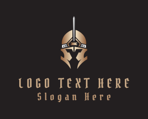 Warrior - Gladiator Warrior Helmet logo design