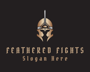 Gladiator Warrior Helmet logo design