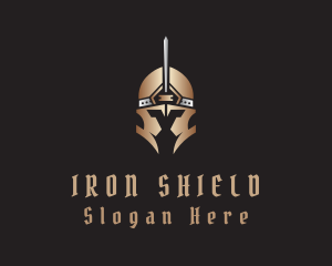 Armour - Gladiator Warrior Helmet logo design