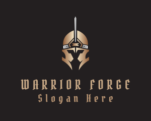 Gladiator - Gladiator Warrior Helmet logo design