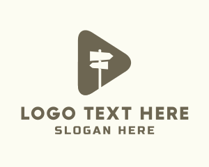 Triangular - Triangular Route Direction Signage logo design