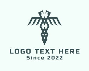 Drugstore - Medical Snake Wings logo design