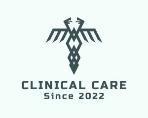 Medical Snake Wings logo design