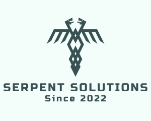 Medical Snake Wings logo design