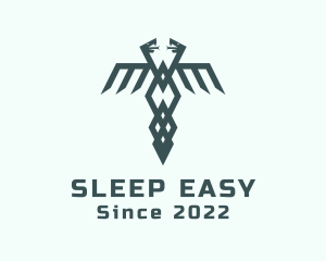 Anesthesiologist - Medical Snake Wings logo design