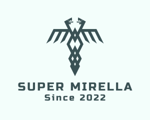 Medical Snake Wings logo design