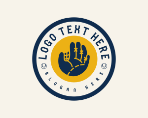 Glove - Baseball Club Badge logo design