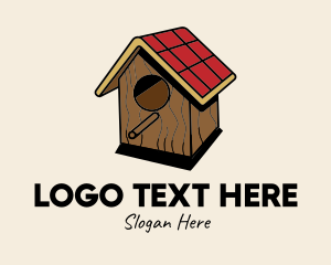 Wooden - Isometric Bird House logo design