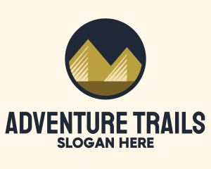 Gold Pyramid Mountain logo design