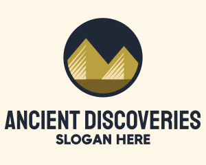 Gold Pyramid Mountain logo design