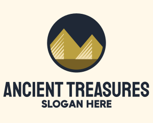 Gold Pyramid Mountain logo design