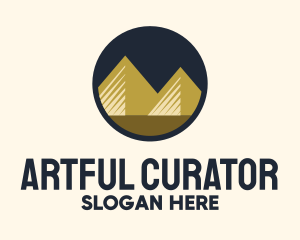 Gold Pyramid Mountain logo design