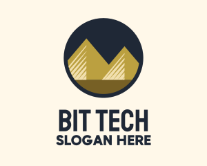 Gold Pyramid Mountain logo design