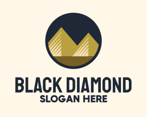 Gold Pyramid Mountain logo design