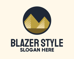 Gold Pyramid Mountain logo design