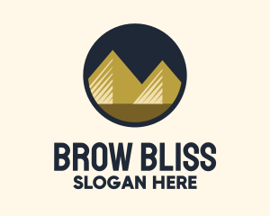 Gold Pyramid Mountain logo design