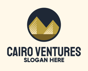 Gold Pyramid Mountain logo design