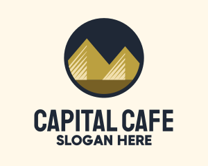 Gold Pyramid Mountain logo design