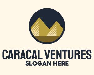 Gold Pyramid Mountain logo design