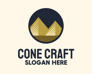 Gold Pyramid Mountain logo design