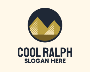 Gold Pyramid Mountain logo design