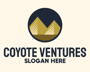 Gold Pyramid Mountain logo design