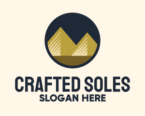 Gold Pyramid Mountain logo design