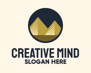 Gold Pyramid Mountain logo design