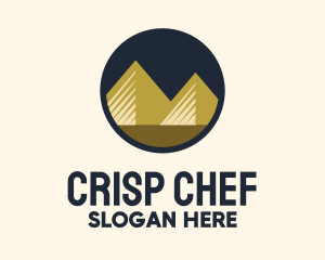 Gold Pyramid Mountain logo design