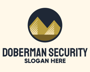 Gold Pyramid Mountain logo design