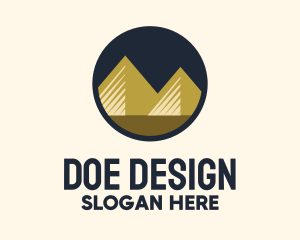 Gold Pyramid Mountain logo design