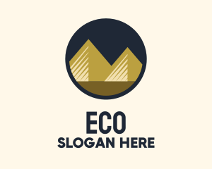 Gold Pyramid Mountain logo design