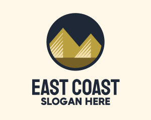 Gold Pyramid Mountain logo design