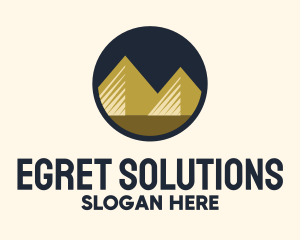 Gold Pyramid Mountain logo design