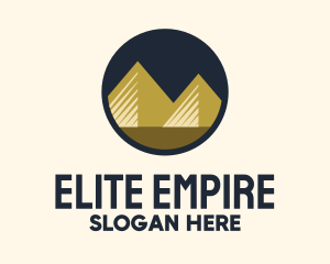 Gold Pyramid Mountain logo design