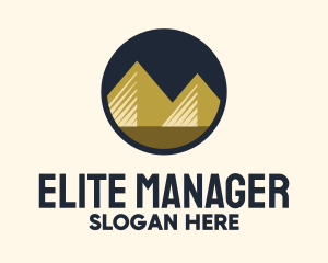 Gold Pyramid Mountain logo design