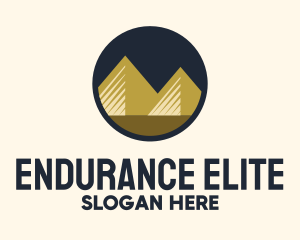 Gold Pyramid Mountain logo design