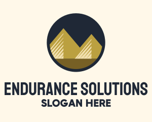 Gold Pyramid Mountain logo design