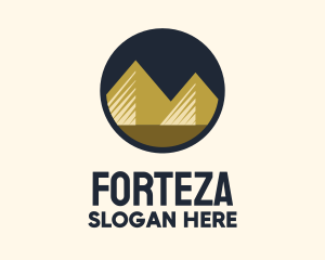 Gold Pyramid Mountain logo design