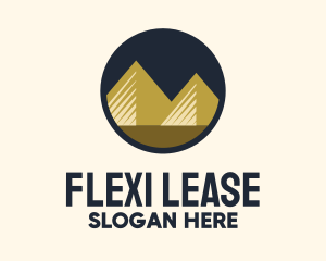 Gold Pyramid Mountain logo design