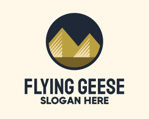 Gold Pyramid Mountain logo design