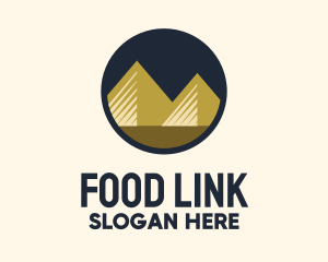 Gold Pyramid Mountain logo design