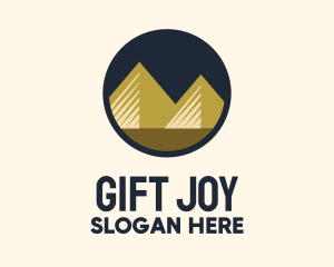 Gold Pyramid Mountain logo design