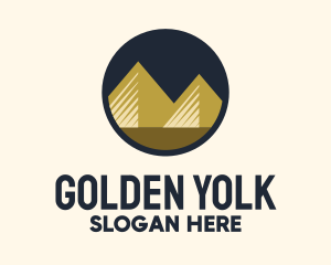 Gold Pyramid Mountain logo design