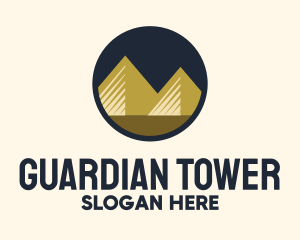 Gold Pyramid Mountain logo design