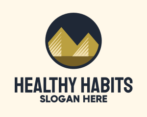 Gold Pyramid Mountain logo design