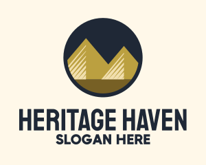 History - Gold Pyramid Mountain logo design