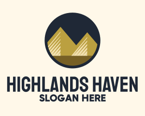 Gold Pyramid Mountain logo design