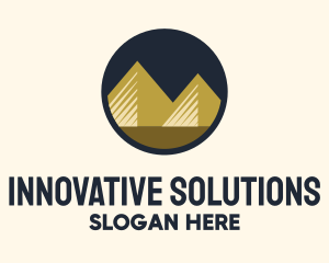 Gold Pyramid Mountain logo design